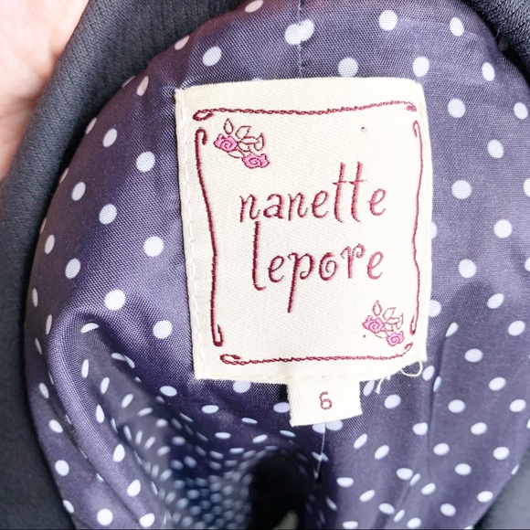 Adorable Nanette Lepore Navy Puff Sleeve Blazer - Picture 4 of 9